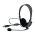 Diadema XUE® USB 2.0 H420 con Mic giratorio, color negro/verde c/control de volumen dial en cable