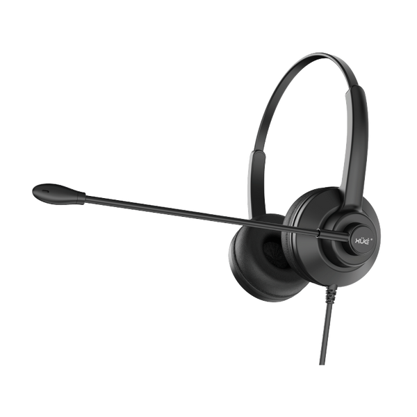 Diadema USB-A XUE® S2 Binaural, Metálica con Mic/Mute Button/Control en Cable 2M, color Negra