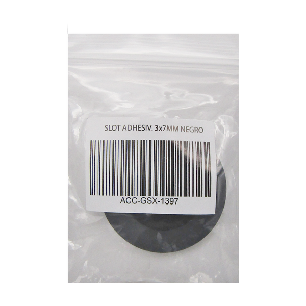 Slot adhesivo 3M para guaya de seguridad tipo Kensington con conector T-Bar para slot color Negro 15KG 3 x 7mm XUE®