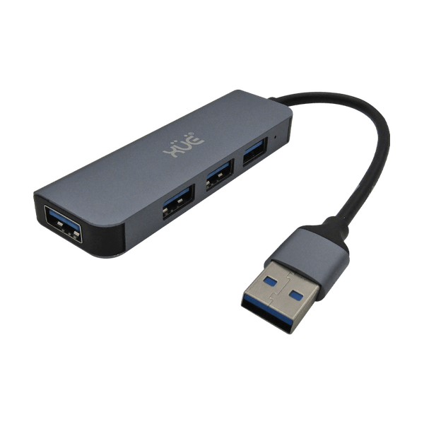 Hub USB 3.0 XUE® | 1 Puerto USB 3.0 + 3 Puertos USB 2.0 – Aluminio Gris Espacial