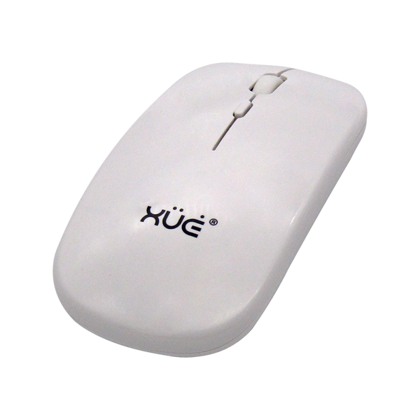 Mouse inalámbrico Silencioso 1WIRELESS 1600DPI 3-BOT 2.4GHZ + BT, BATT INT, USB-C BLANCO XUE®