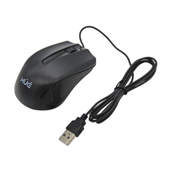 Mouse Óptico USB 2.0 1200DPI SILENT BUTTON NEGRO XUE® ST-353