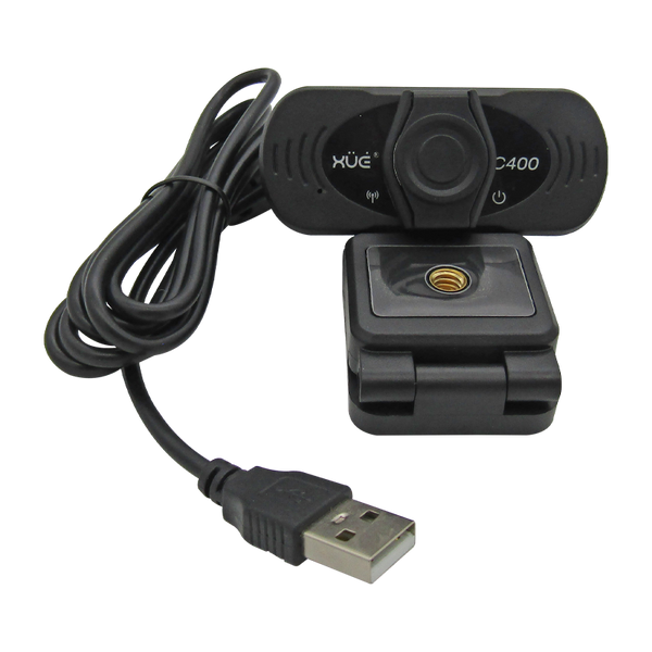 Cámara Webcam USB 2.0 HD 1080P 1920x1080, Mic Digital, color Negro XUE® C400