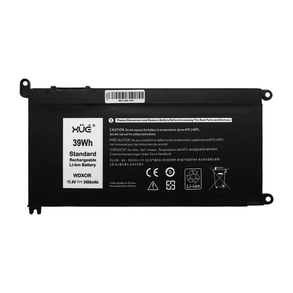 Batería XUE® para portátil DELL Latitude 3380 3480 3490 3580 3590 11.4V-3400mAh 39WH 3-CELL CI5-8 WDX0R (CORTA)