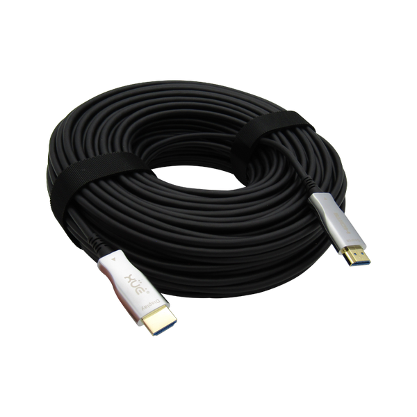 Cable HDMI-FIBRA Optica 2.0 2160P 4K @ 60HZ 50M Macho a Macho Negro XUE®