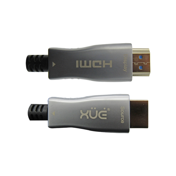 Cable HDMI V2.0 FIBRA OPT 2160P 4K/60HZ 20M ARC 18Gbps Macho a HDMI Macho, color Negro, marca XUE®