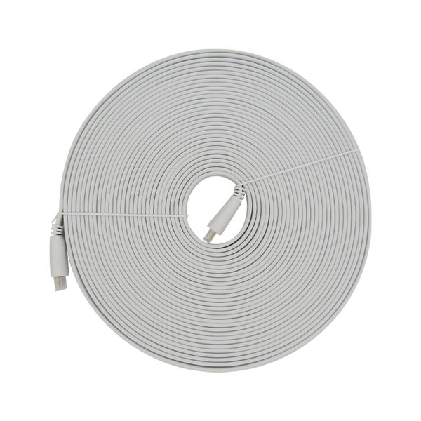 Cable HDMI V2.0 PLANO 2160P 4K/60HZ 15M ARC 18Gbps Macho a HDMI Macho 19+1, color Blanco, marca XUE®