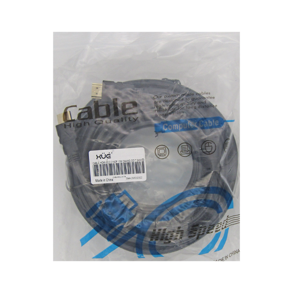 Cable HDMI v2.0 2160p 15M Macho a HDMI Macho Negro 4K 3D 19+1 24AWG OD 7.3MM 1/FILTRO XUE®