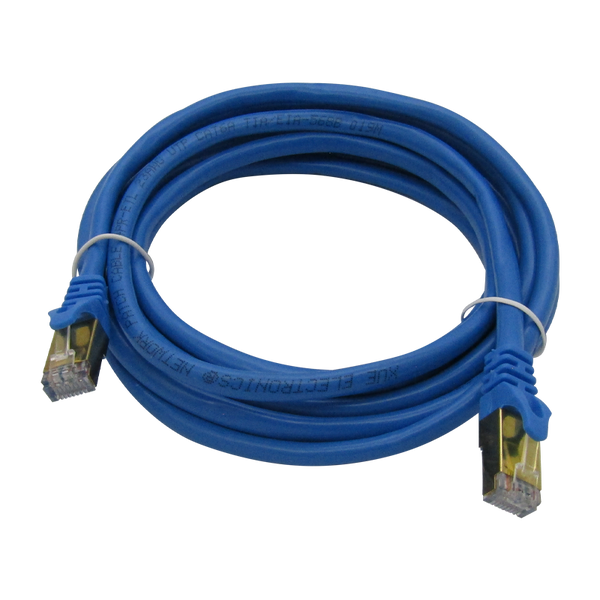 Cable Patchcord UTP CAT6A 3M 26AWG 10Gbps CCA 80% PVC color azul XUE®