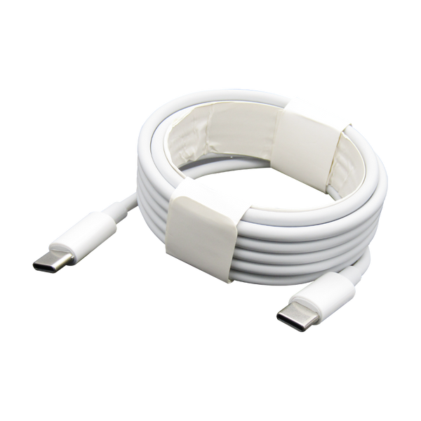 Cable de datos y carga USB-C a USB-C 3Amp 2M Blanco
