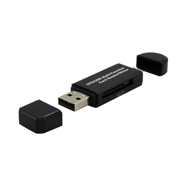 Convertidor Micro USB OTG a USB 2.0 Adapter SD Card Reader