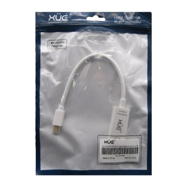 Convertidor Mini-Displayport Macho a HDMI Hembra Mac (Blanco) marca XUE®