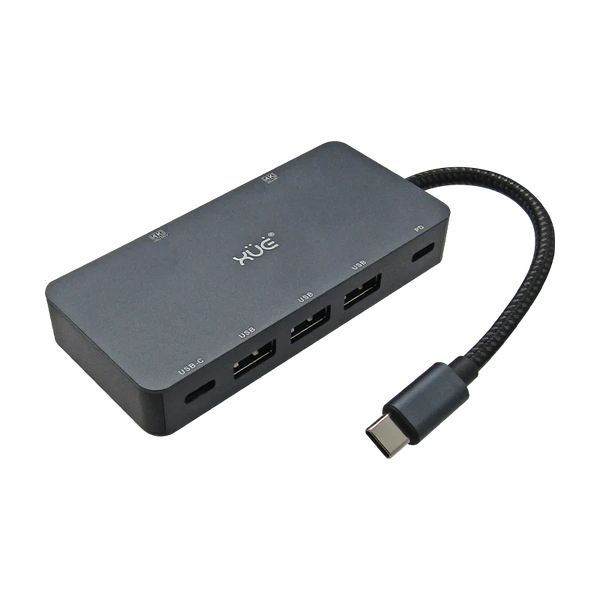 Docking Station 7-1 TIPO-C 3.1 Gen1 a 2 * HDMI 4K + PD 100W + 3*USB3.0 + USB-C (5GBPs), Color Gris, Marca  XUE®