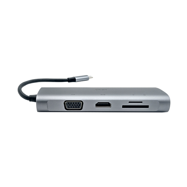 Docking Station XUE® 11 en 1 USB-C 3.0 a Gigabit, VGA, Audio 3.5mm, 4K HDMI, PD, Hub 3*USB 3.0, 1*USB 2.0 + Lector micro SD