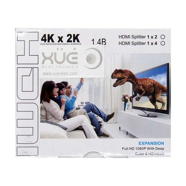 Splitter de video HDMI V1.4 a 4 Puertos HDMI 1080p & 4k marca XUE®