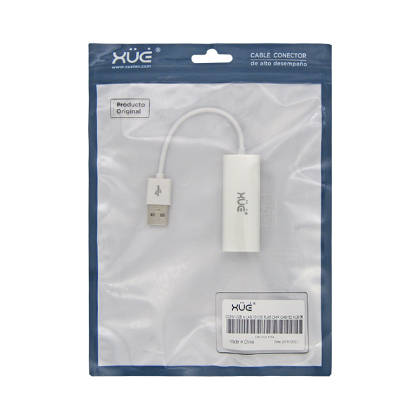 Convertidor USB 2.0 A LAN 10/100 RJ45 BLANCO CH9152 XUE®