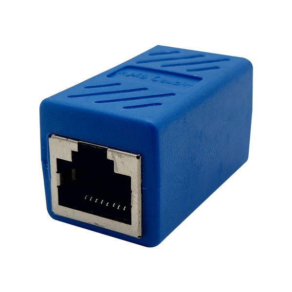 Unión conector RJ45 para cable patchcord ethernet CAT5 CAT6 CAT7 Color azul