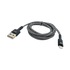 Convertidor USB-A a Lightning 2.4A 1.5m color Negro recubierto en nylon (para Carga y Datos) XUE®