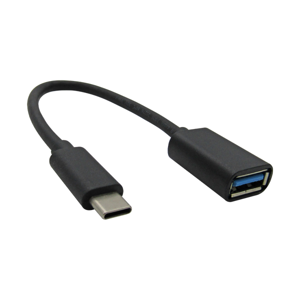 Convertidor OTG USB-C a USB 3.0 Hembra, Negro, marca XUE®