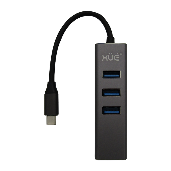 Convertidor USB-C 3.1 a Ethernet Gigabit USB 3.0 HUB (Mac OS 10) Negro marca XUE®