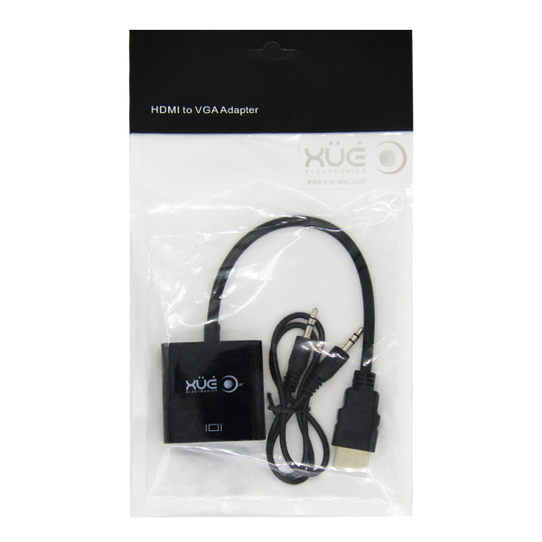 Convertidor HDMI A-Type a VGA AG6200 Chipset con Audio marca XUE®