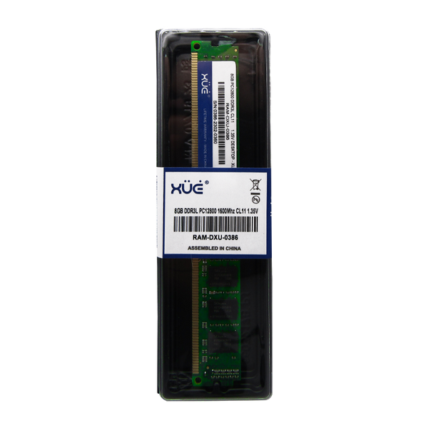 Memoria RAM para Desktop DDR3L PC12800 8GB 1600Mhz CL11 1.5V/1.35V, marca XUE®