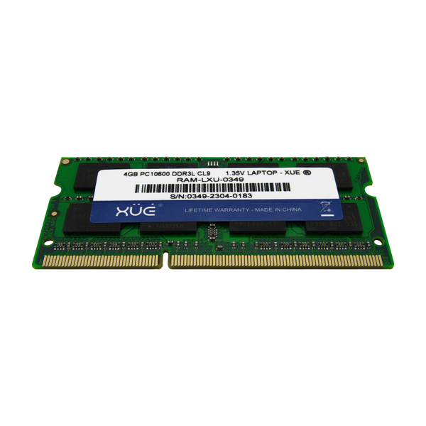 Memoria RAM para portatil DDR3L PC10600 4GB 1333Mhz CL9 1.5/1.35V Laptop, marca XUE® (16 Chip)