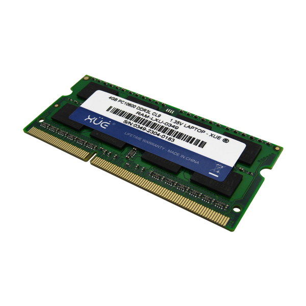 Memoria RAM para portatil DDR3L PC10600 4GB 1333Mhz CL9 1.5/1.35V Laptop, marca XUE® (16 Chip)