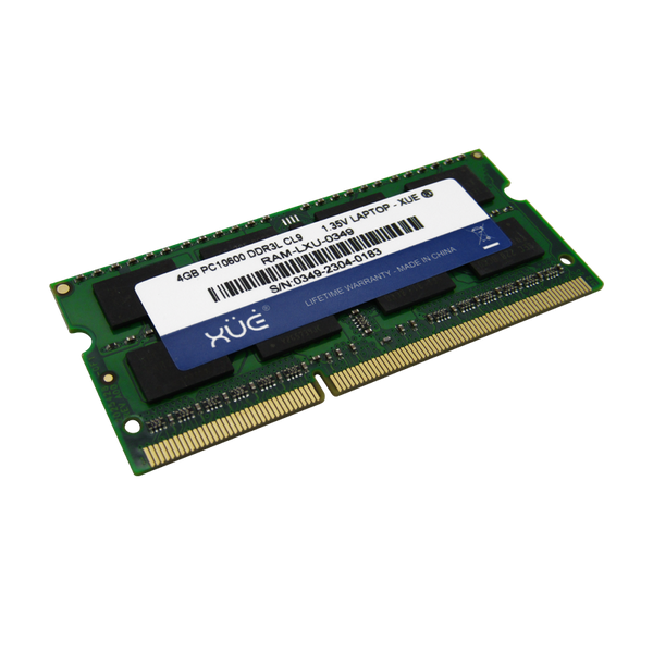 Memoria RAM para portatil DDR3L PC10600 4GB 1333Mhz CL9 1.5/1.35V Laptop, marca XUE® (16 Chip)