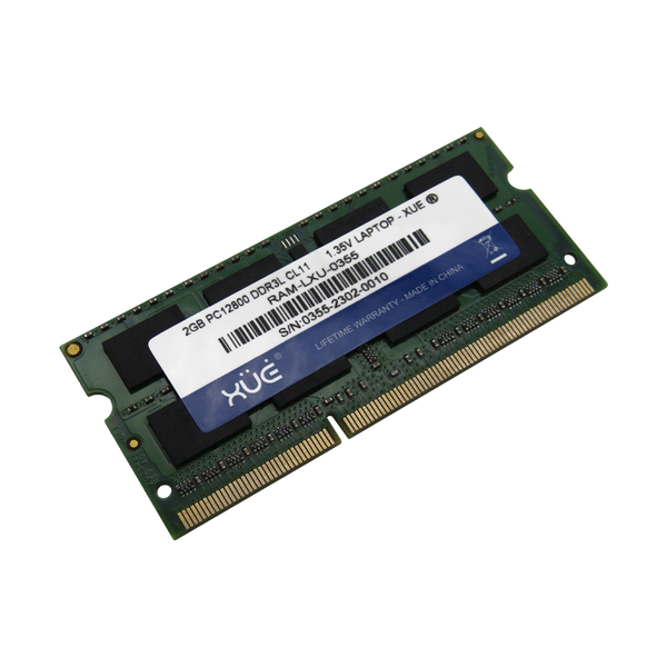 Memoria RAM para portatil DDR3L PC12800 2GB 1600Mhz CL11 1.5/1.35V, marca XUE® Laptop