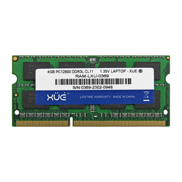 Memoria RAM para Portátil DDR3L PC12800 4GB 1600Mhz CL11 1.5/1.35V Laptop, marca XUE®