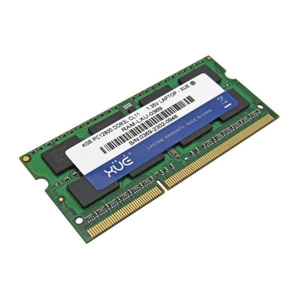 Memoria RAM para Portátil DDR3L PC12800 4GB 1600Mhz CL11 1.5/1.35V Laptop, marca XUE®