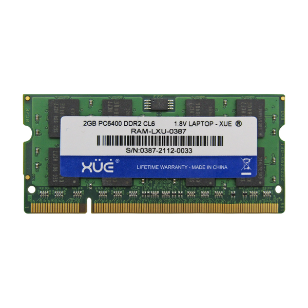 Memoria RAM para portatil DDR2 PC6400 2GB 800Mhz CL6 1.8V Laptop, marca XUE®