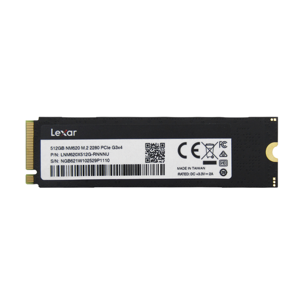 Disco de Estado Sólido SSD PCI-E 3.0 M.2 2280 512GB NVME Lexar® NM620/512GB 3500/2400MB/S LNM620X512G