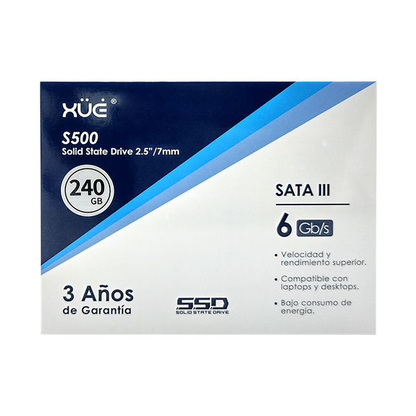 Disco de Estado Sólido SSD 2.5 240GB SATA BLINK S500/240 550MB/S Marca XUE®