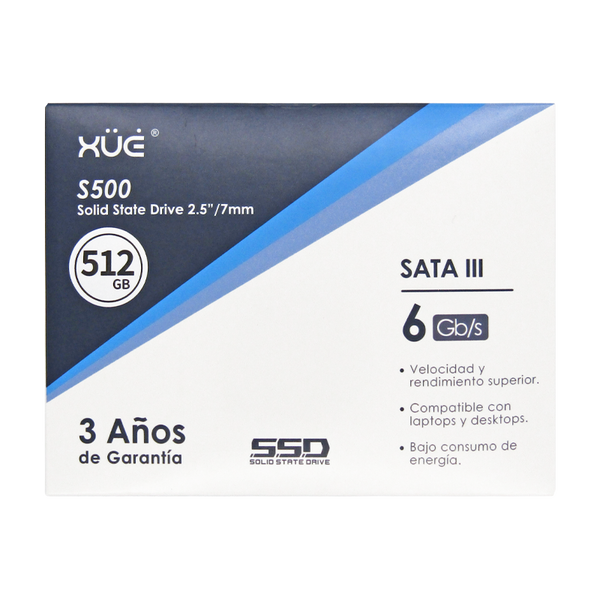 Disco de Estado Sólido SSD 2.5 512GB SATA BLINK S500/512 550MB/S Marca XUE®