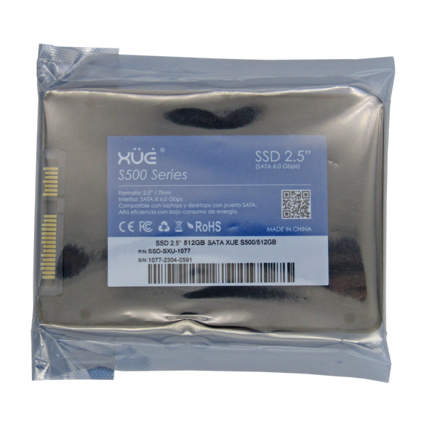 Disco de Estado Sólido SSD 2.5 512GB SATA BLINK S500/512 550MB/S (TRAY PACKING) Marca XUE®