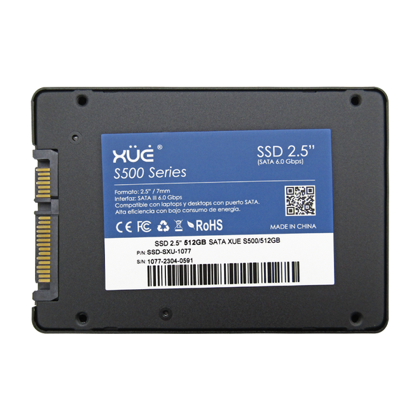 Disco de Estado Sólido SSD 2.5 512GB SATA BLINK S500/512 550MB/S (TRAY PACKING) Marca XUE®