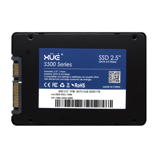 Disco de Estado Sólido SSD 2.5 1TB SATA XUE® BLINK S500/1TB 520MB/S (TRAY PACKING)