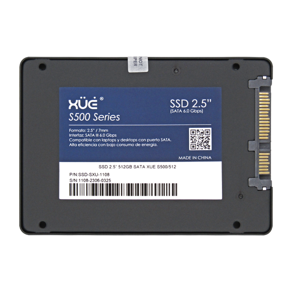 Disco de Estado Sólido SSD 2.5 512GB SATA XUE® BLINK S500/512 550MB/S (TRAY PACKING)