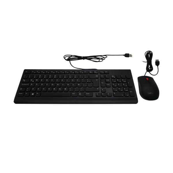 Combo Teclado USB 2.0  Desktop LA + Mouse Lenovo Essential 00XH611 en Español Latinoamericano