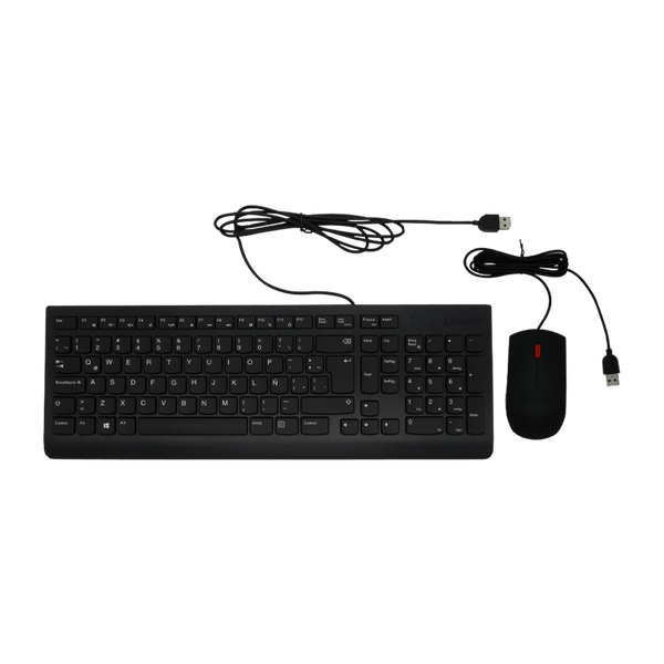 Combo Teclado USB 2.0  Desktop LA + Mouse Lenovo Essential 00XH611 en Español Latinoamericano