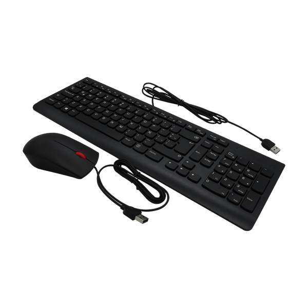 Combo Teclado USB 2.0  Desktop LA + Mouse Lenovo Essential 00XH611 en Español Latinoamericano
