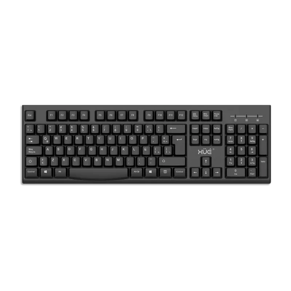 Teclado USB 2.0 Desktop, Idioma Latino Americano, Color Negro XUE® PRO T400 (SIN MOUSE)