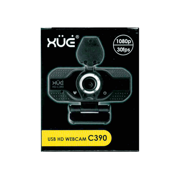 Cámara WEBCAM USB 2.0 HD 1080 1920 x 1080 a 30 fps, Mic incorporado NEGRA Modelo C390