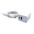 Cargador de corriente 18W para Smartphone 3.6V-6.5V / 3A, 6.5V-9V / 2A, 9V-12V / 1.5A DUAL USB-A y USB-C BLANCO PQ-18