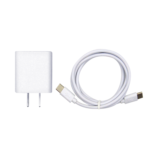 Cargador de corriente 18W para Smartphone 3.6V-6.5V / 3A, 6.5V-9V / 2A, 9V-12V / 1.5A DUAL USB-A y USB-C BLANCO PQ-18